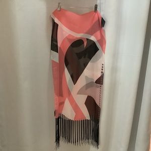 Mary Kay Cosmetics Scarf Fringe Limited Edition Abstract Pattern